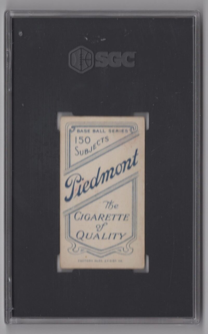 1909 PIEDMONT 150/25 WHITE BORDER CHARLIE HEMPHILL SGC 4 NEW YORK POP 13 - Image 3