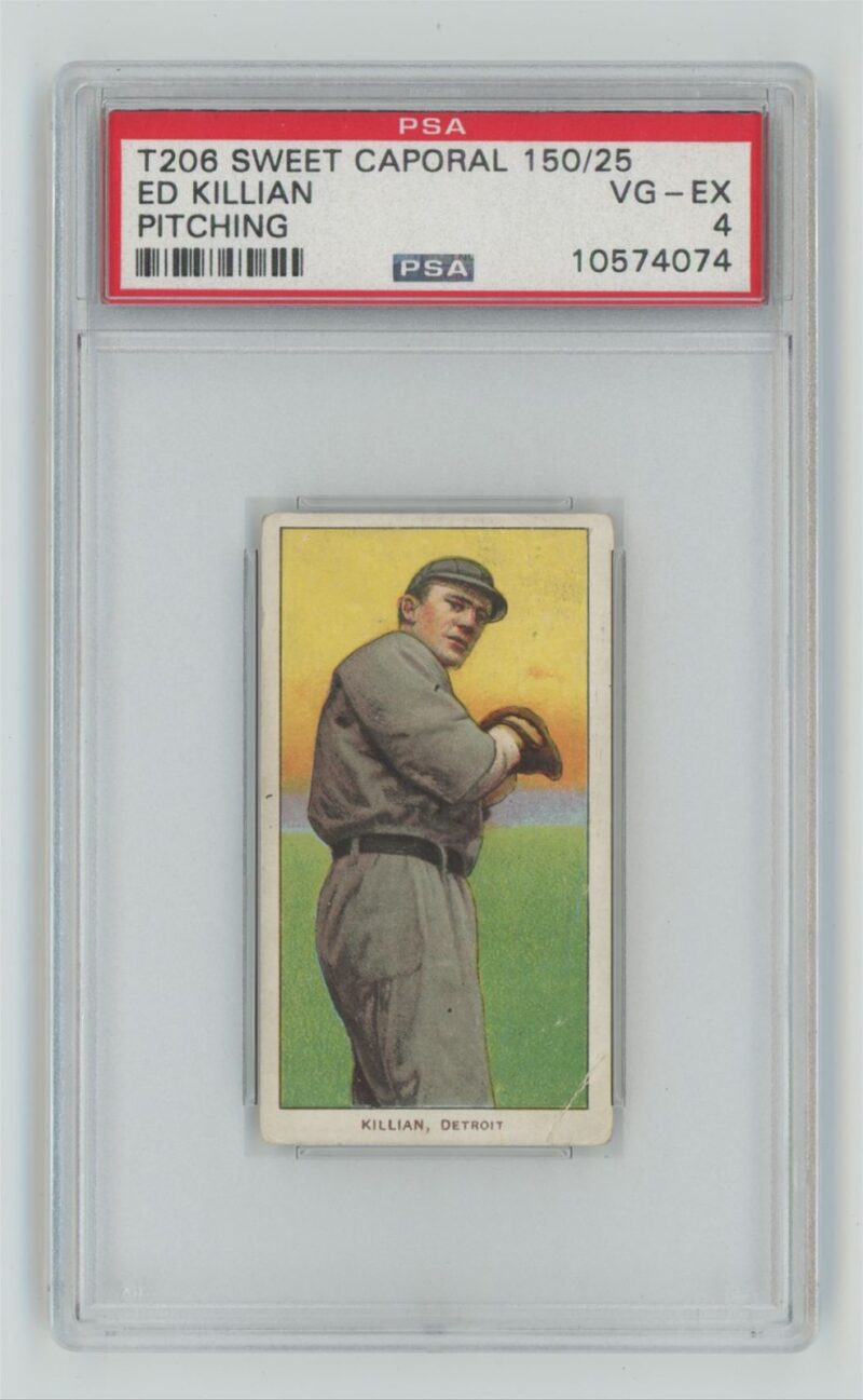 1909 SWEET CAPORAL WHITE BORDER ED KILLIAN PSA 4 DETROIT POP 5 ONLY 5 HGIHER