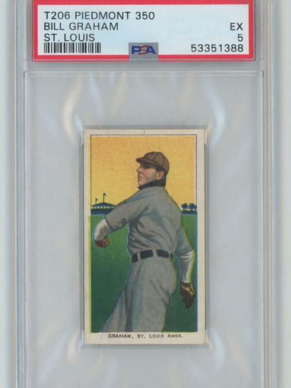 1910 WHITE BORDER BILL GRAHAM 53351388 PSA 5 ST. LOUIS POP 5 ONLY 16 HIGHER