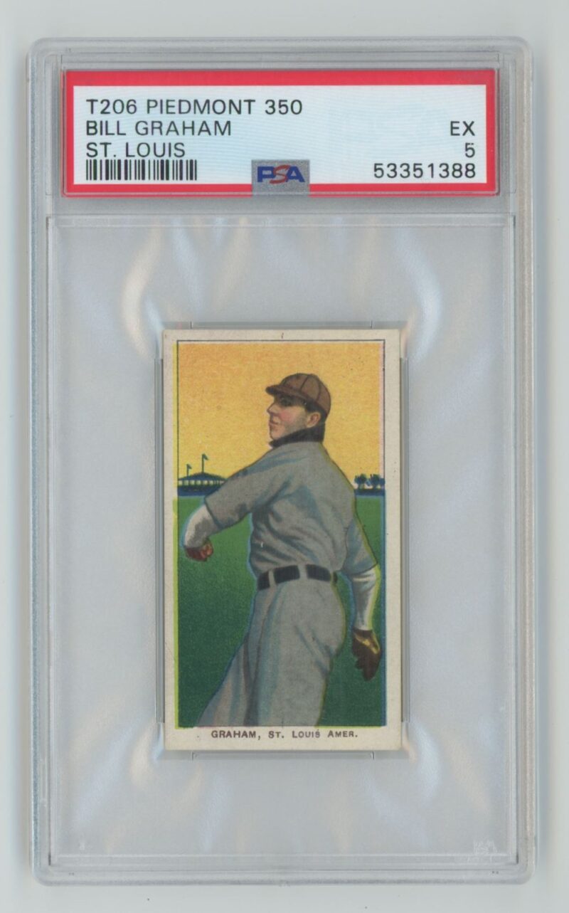 1910 WHITE BORDER BILL GRAHAM 53351388 PSA 5 ST. LOUIS POP 5 ONLY 16 HIGHER