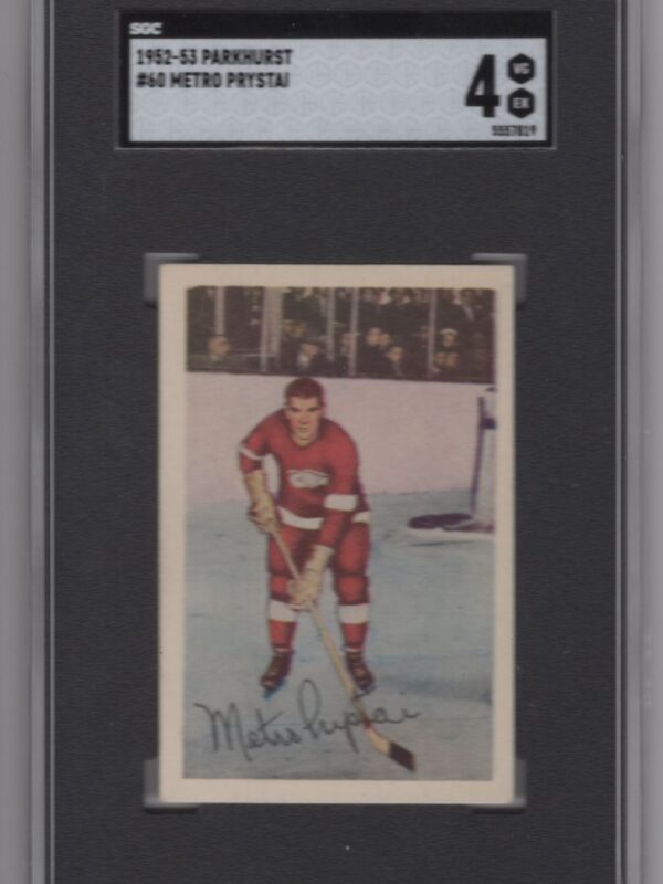 1952-53 PARKHURST METRO PRYSTAI SGC 4 DETROIT RED WINGS #60 POP 1