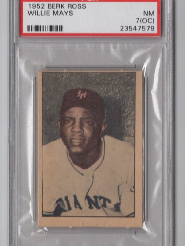 1952 BERK ROSS WILLIE MAYS ROOKIE PSA 7 GAINTS 1952 ROOKIE CARD