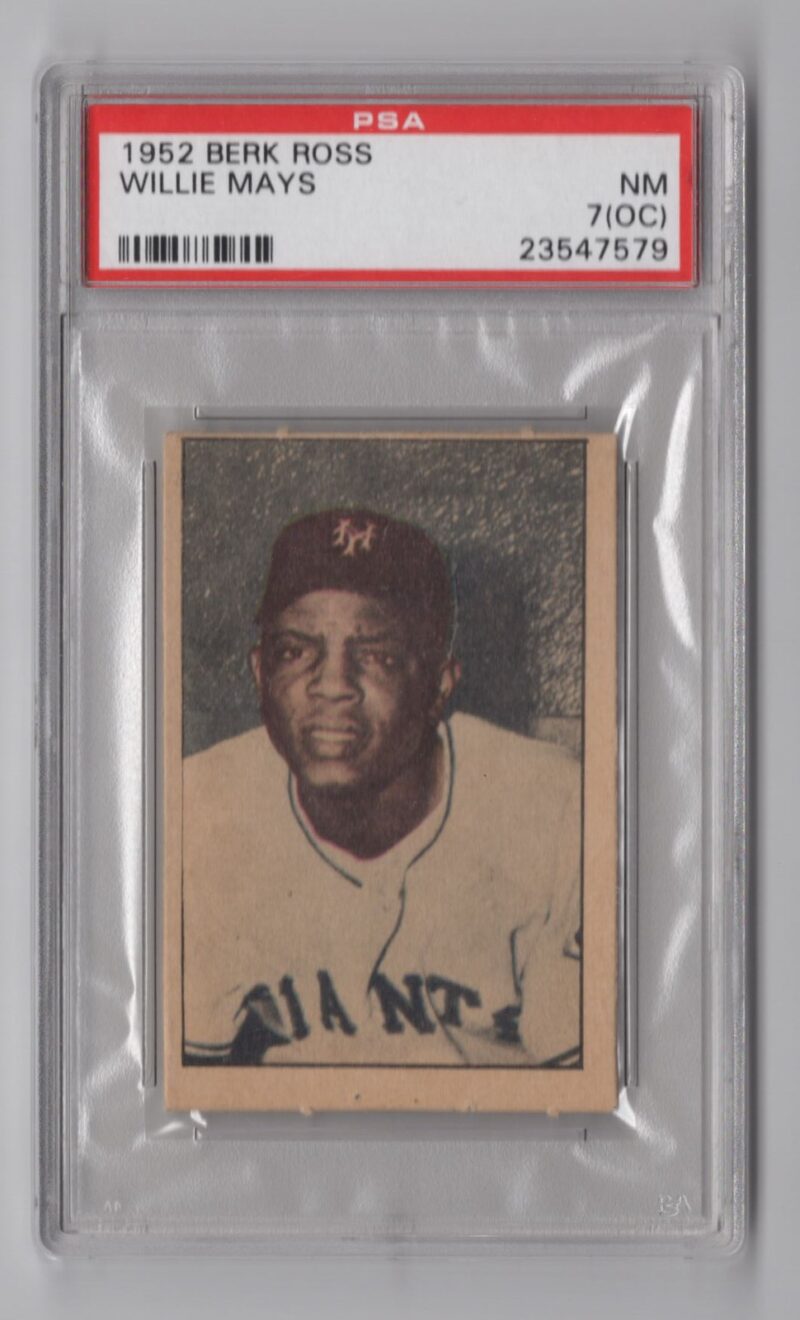 1952 BERK ROSS WILLIE MAYS ROOKIE PSA 7 GAINTS 1952 ROOKIE CARD