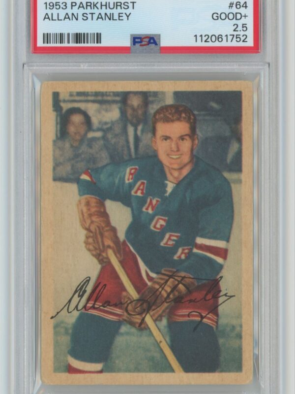 1953-54 PARKHURST VINTAGE HOCKEY ALLAN STANLEY PSA 2.5 NEW YORK RANGERS #64
