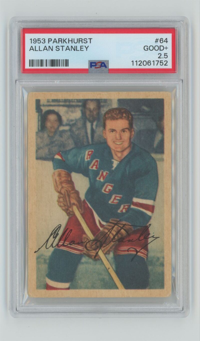 1953 54 PARKHURST VINTAGE HOCKEY ALLAN STANLEY PSA 25 NEW YORK RANGERS 64 286685205320