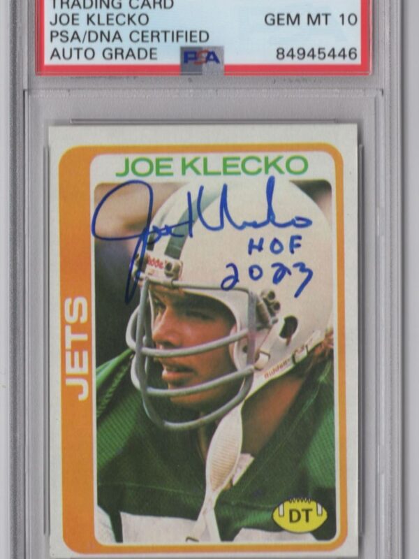 1976 TOPPS JOE KLECKO ROOKIE AUTO PSA 10 BUFFALO BILLS #287
