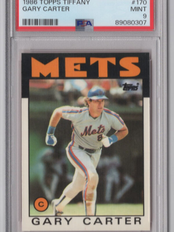 1986 TOPPS 3-15 GARY CARTER PSA 9 NEW YORK METS #170