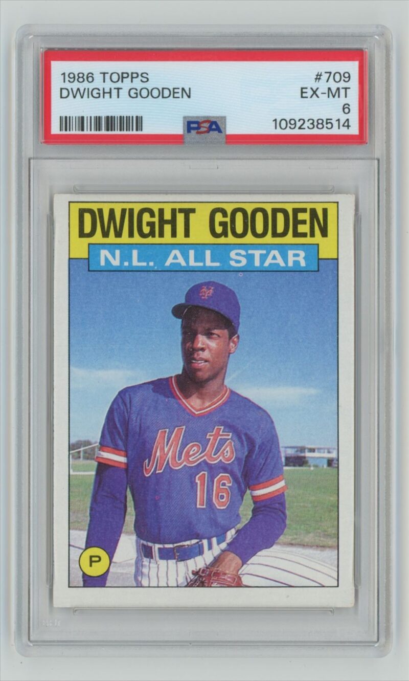 1986 TOPPS DWIGHT GOODEN PSA 6 NEW YORK METS #709