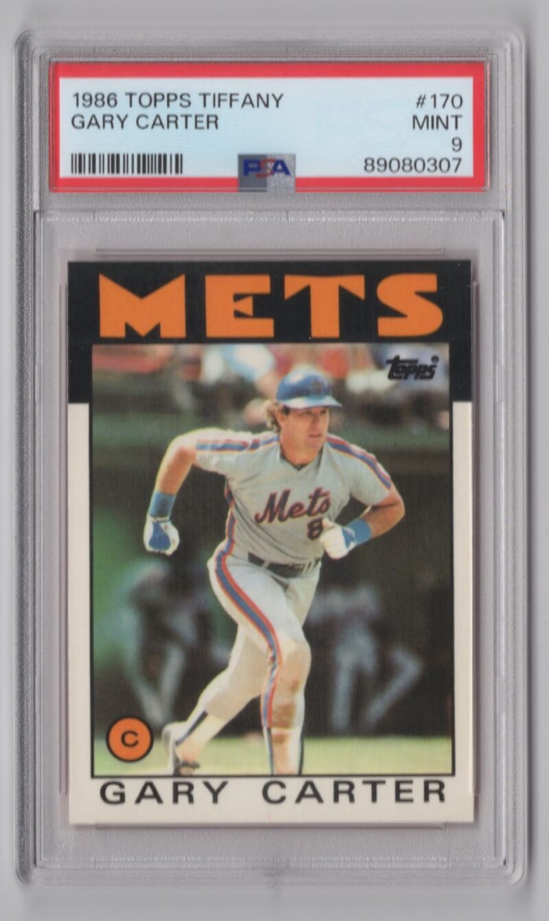 1986 TOPPS GARY CARTER PSA 9 NEW YORK METS #170 TOTAL POP 83