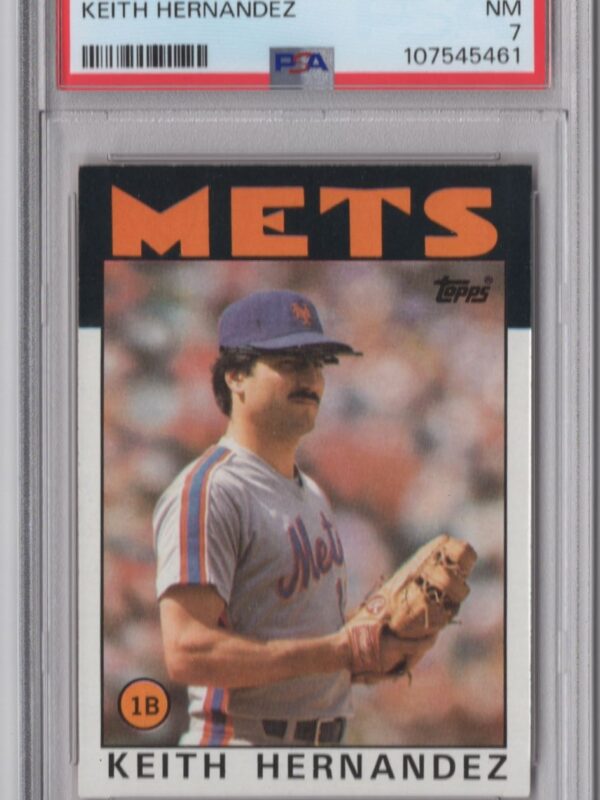 1986 TOPPS KEITH HERNANDEZ PSA 7 NEW YORK METS #520 POP
