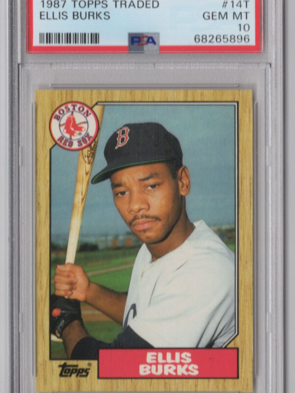 1987 TOPPS 3-15 EKKIS BURKS PSA 10 BOSTON RED SOX #14T