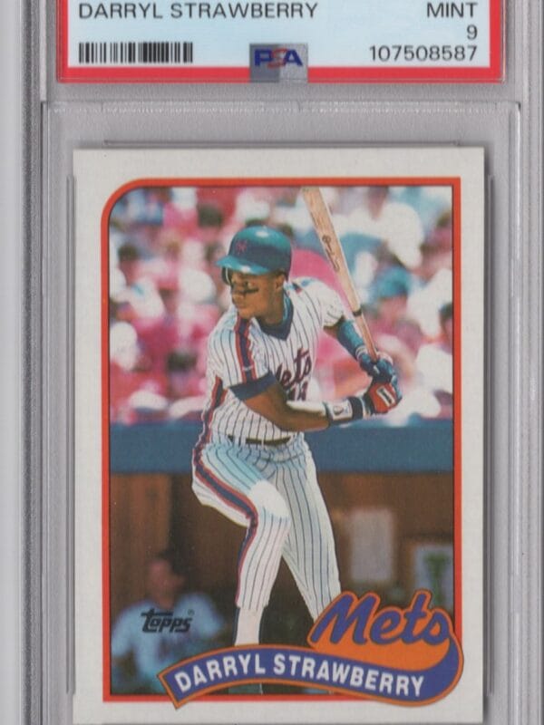 1989 TOPPS DARRYL STRAWBERRY PSA 9 NEW YORK METS #300