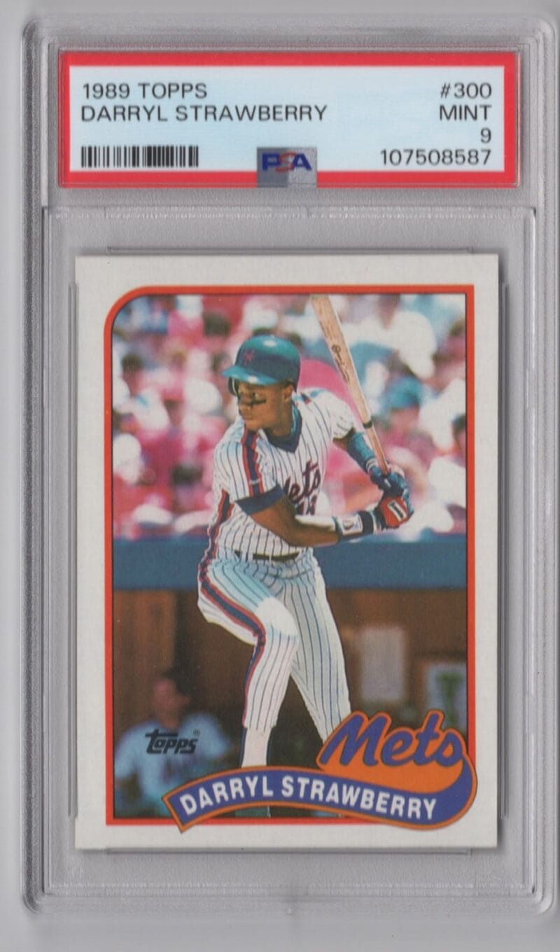 1989 TOPPS DARRYL STRAWBERRY PSA 9 NEW YORK METS #300