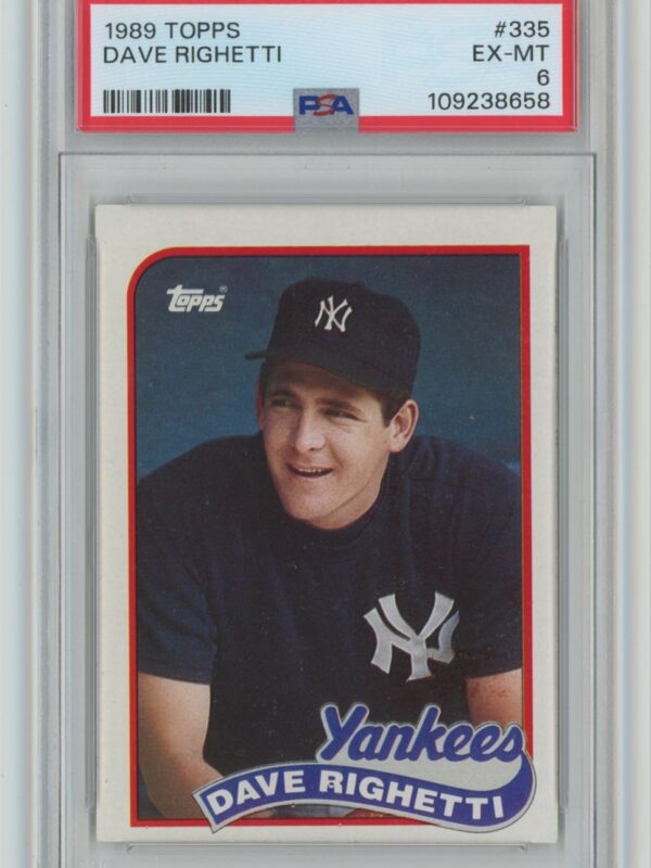 1989 TOPPS DAVE RIGHETTI PSA 6 NEW YORK YANKEES #335