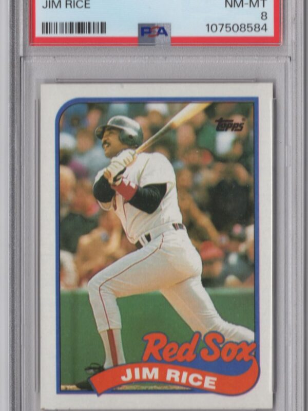 1989 TOPPS JIM RICE PSA 8 BOSTON RED SOX #245 LOW POP