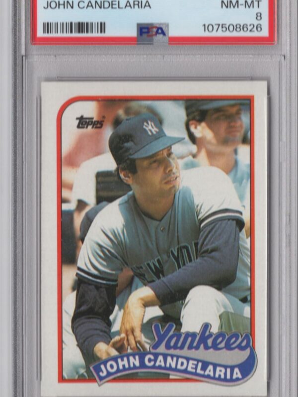 1989 TOPPS JOHN CANDELARIA PSA 8 NEW YORK YANKEES #285 POP 1 ONLY 4 HIGHER