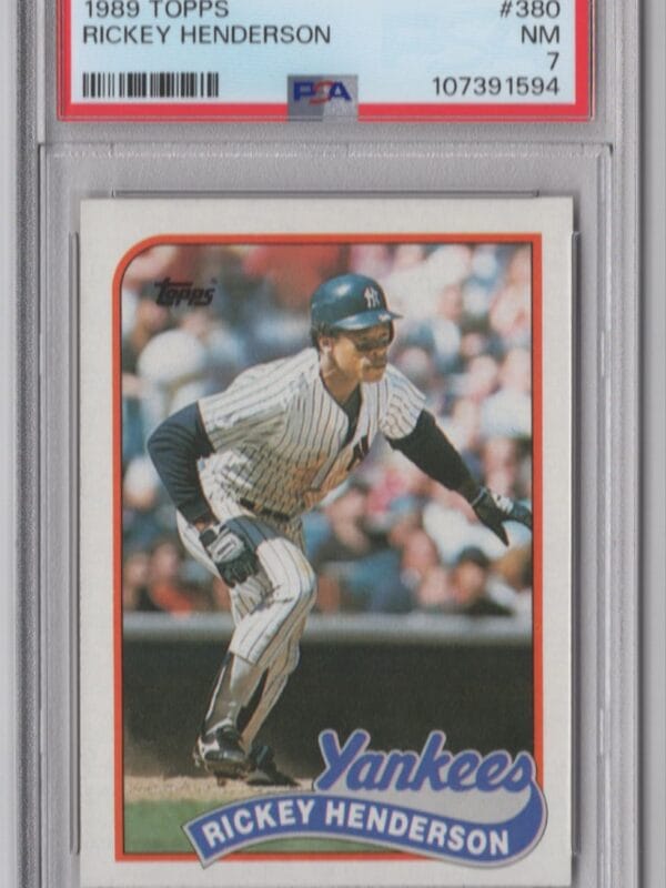 1989 TOPPS RICKEY HENDERSON 20.00 7 NEW YORK YANKEES #380