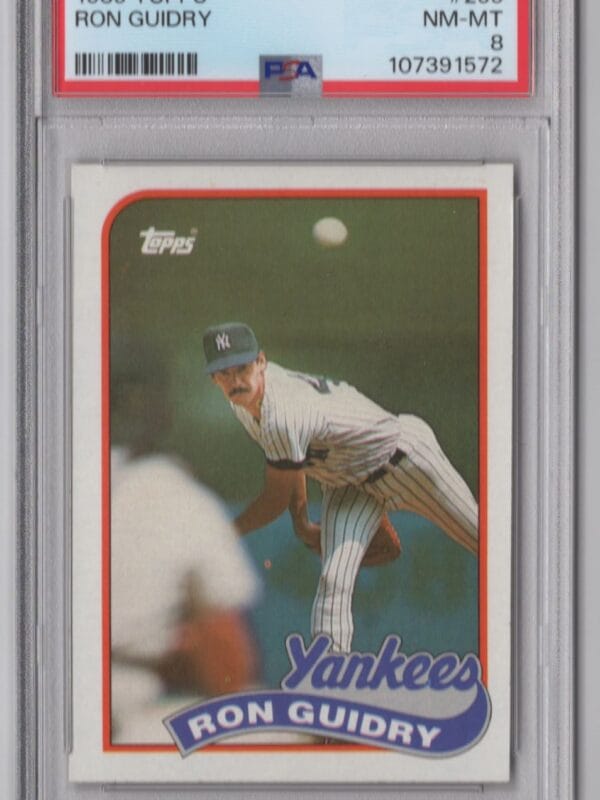 1989 TOPPS RON GUIDRY 20.00 8 NEW YORK YANKEES #255