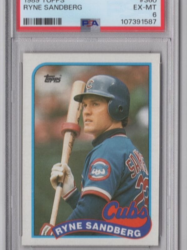 1989 TOPPS RYNE SANDBERG PSA 6 CHICAGO CUBS #360