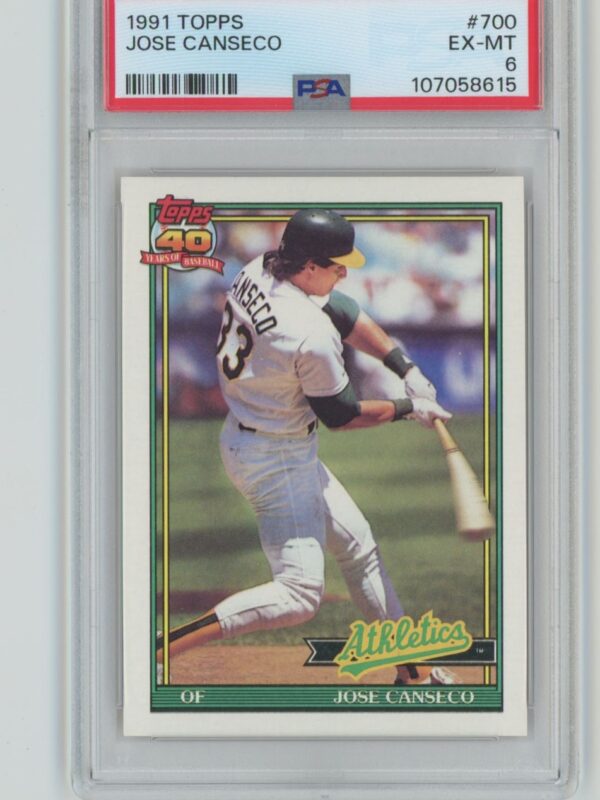 1991 TOPPS JOSE CANSECO PSA 6 OAKLAND ATHLETICS 700 286740692400