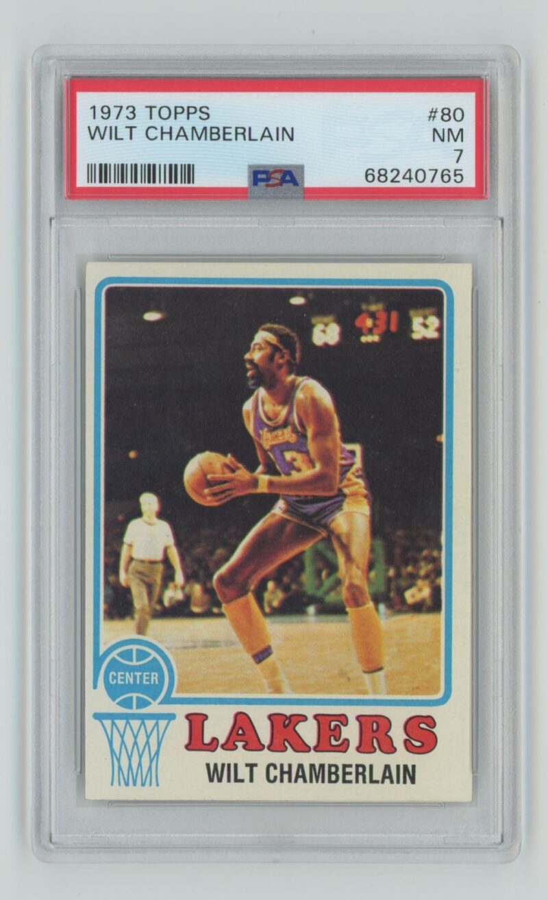 1992-93 TOPPS WILT CHAMBERLAIN PSA 7 LOS ANGELES CLIPPERS #80