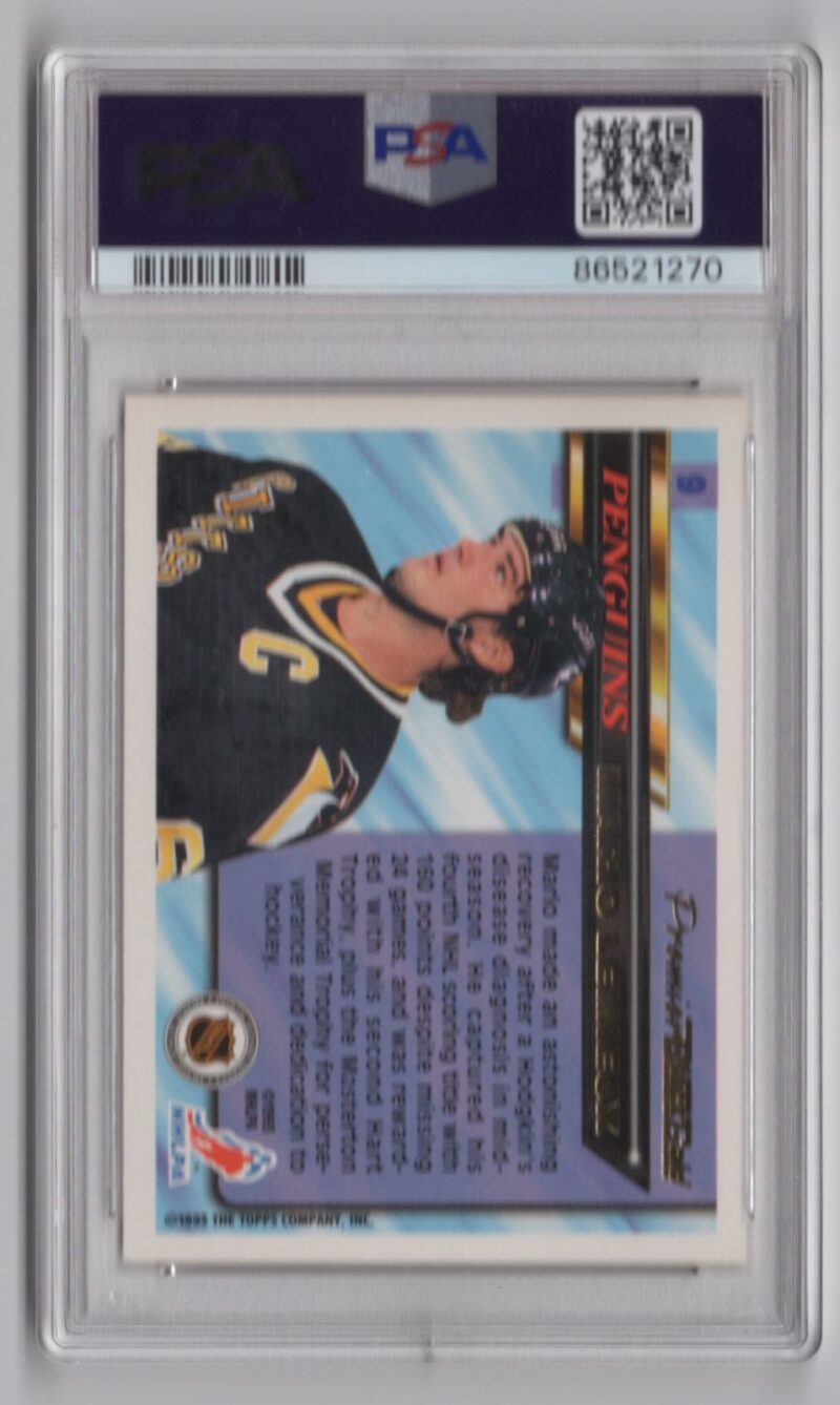 1993 94 TOPPS PREMIER MARIO LEMIEUX PSA 10 PITTSBURGH PENGUINS 37 286532715490 2