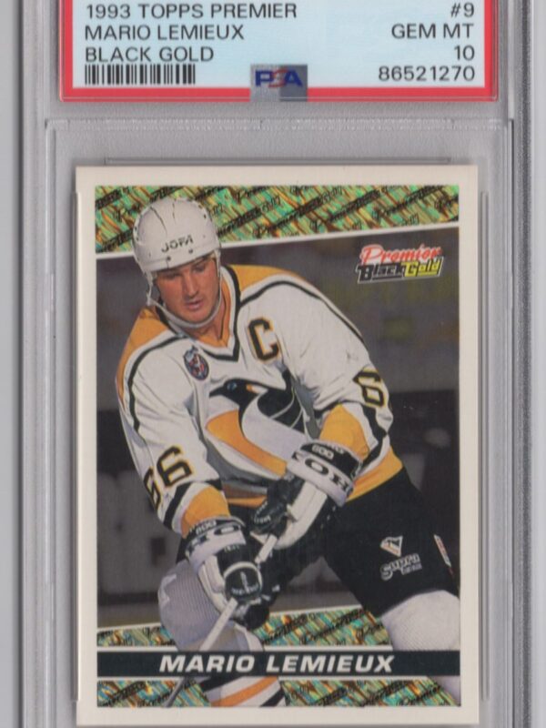 1993-94 TOPPS PREMIER MARIO LEMIEUX PSA 10 PITTSBURGH PENGUINS #37
