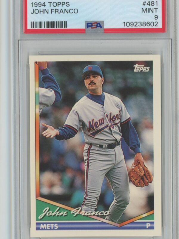 1994 TOPPS JOHN FRANCO PSA 9 NEW YORK METS #481