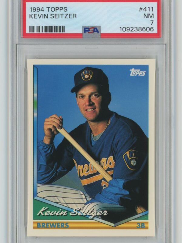 1994 TOPPS KEVIN SEITZER PSA 7 MILWAUKEE BREWERS #411