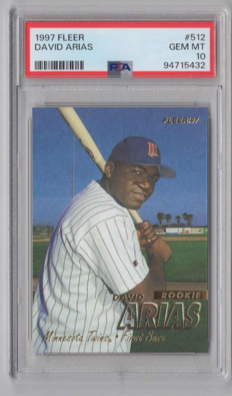 1997 FLEER DAVID ARIAS ORTIZ ROOKIE 94715432 PSA 10 MINNESOTA TWINS #512