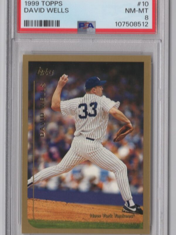 1999 TOPPS GOLD DAVID WELLS PSA 8 NEW YORK YANKEES #10 POP 1 ONLY 13 HIGHER