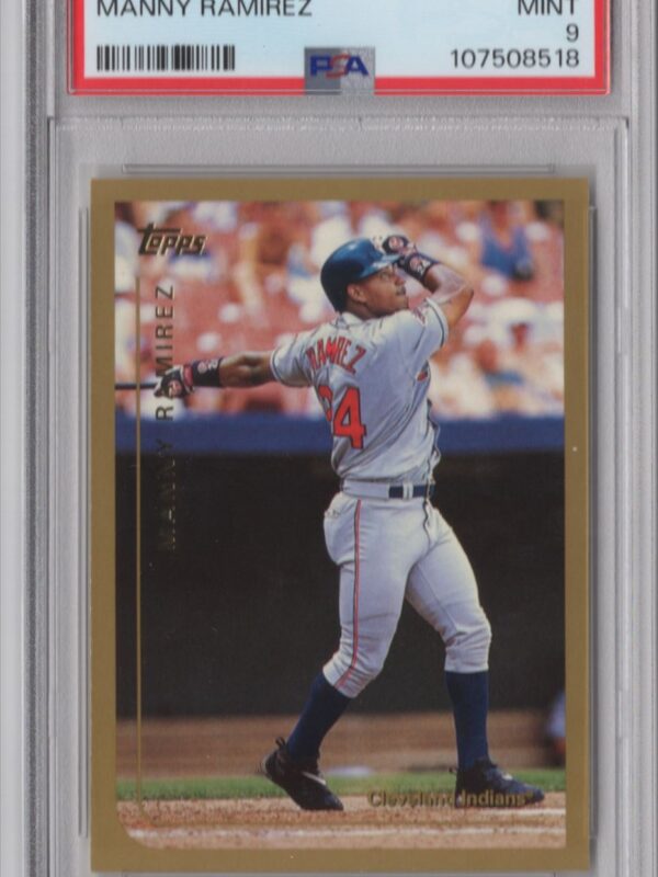 1999 TOPPS GOLD MANNY RAMIREZ PSA 9 CLEVELAND INDIANS #15 TOTAL POP ONLY 28