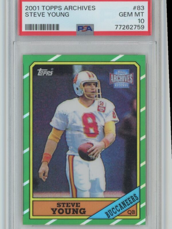 2000 FLEER FOCUS SEASON PASS STEVE YOUNG ROOKIE PSA 10 TAMPA BAY BUCCANEERS #83