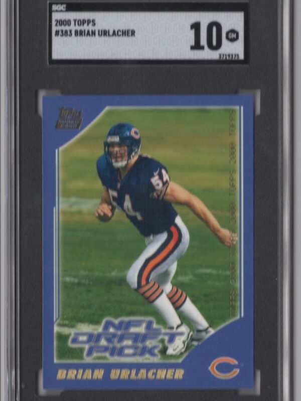2000 TOPPS 3-15 BRIAN URLACHER ROOKIE SGC 10 CHICAGO BEARS #383
