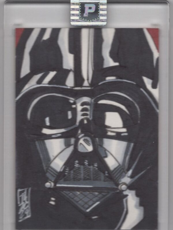 2023 TOM HODGES DARTH VADER AUTO PRISTINE STAR WARS HAND SKETCH 1 OF 1