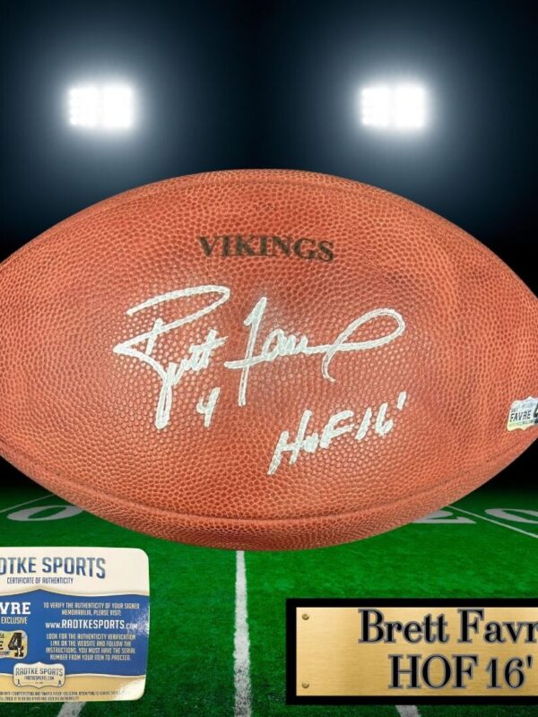 Brett Favre Autographed Signed Wilson NFL football