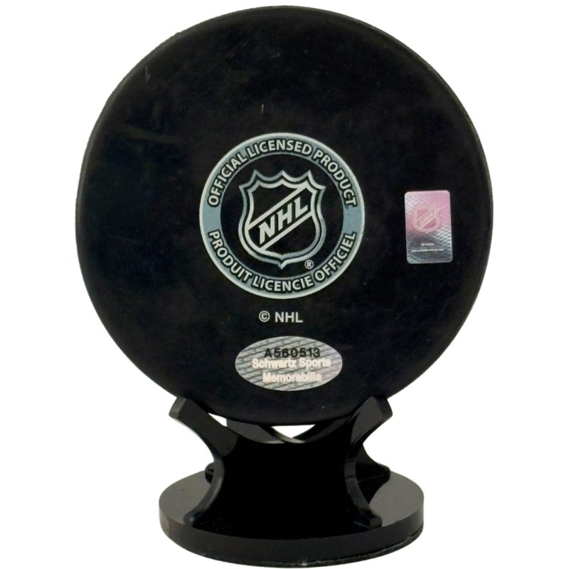 Brett Hull Autographed Hockey Puck – Schwartz Sports Certified - Image 3