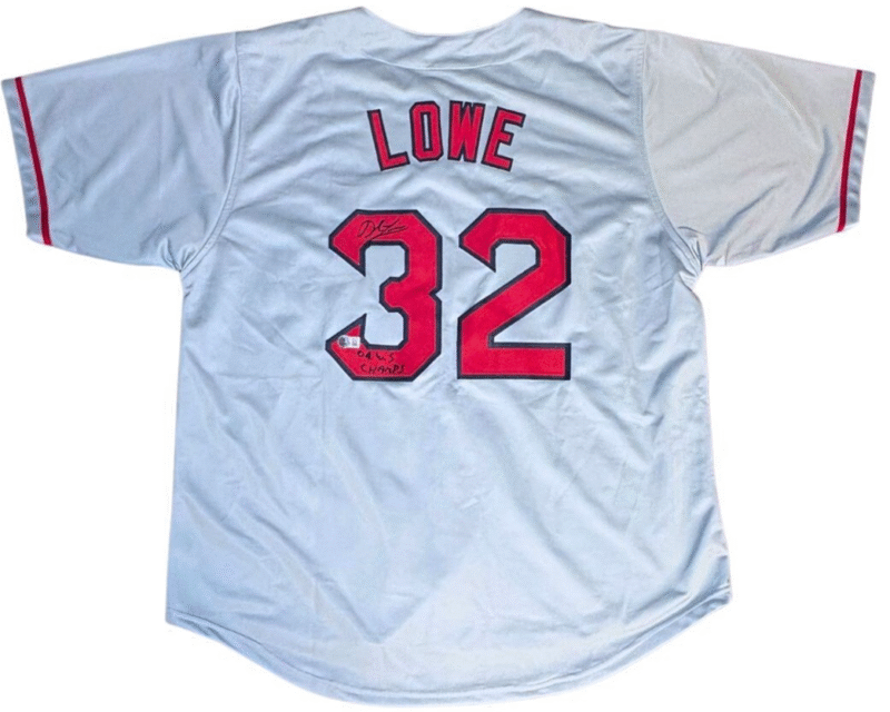 Derek Lowe Autographed Boston Red Sox MLB Jersey - Image 3