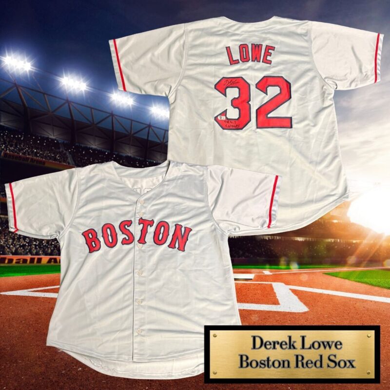 Derek Lowe Autographed Boston Red Sox MLB Jersey