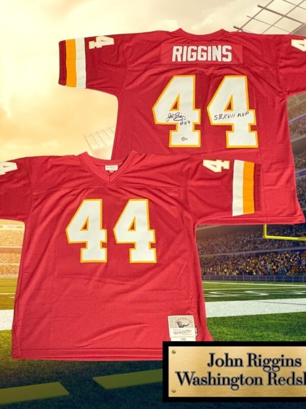 John Riggins SB XVII MVP Autographed Mitchell & Ness Washington Redskins Jersey