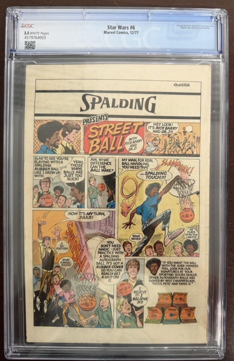 Original 1977 Star Wars Comic 6 CGC JSA 286731912660 3