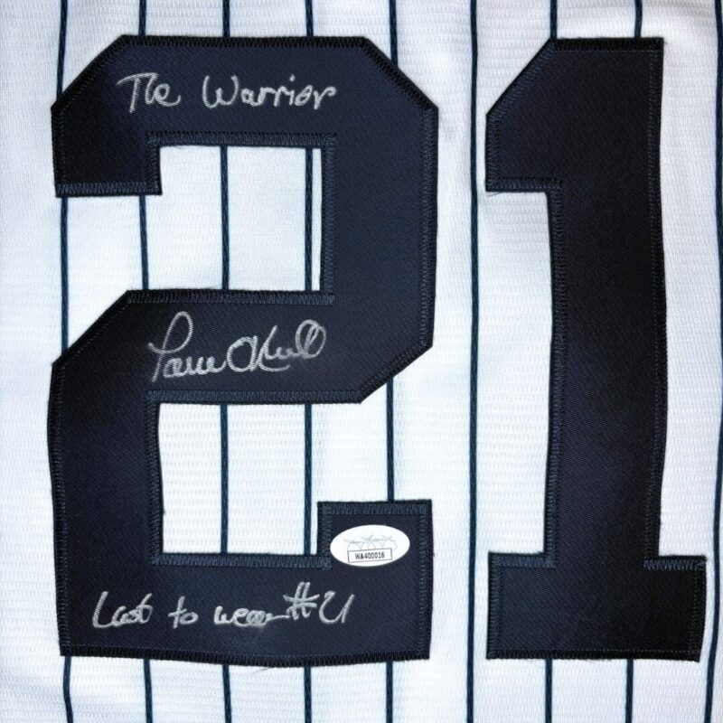 Paul O’Neill Autographed Nike Jersey  Inscribed "The Warrior" "Last to wear 21" - Image 5