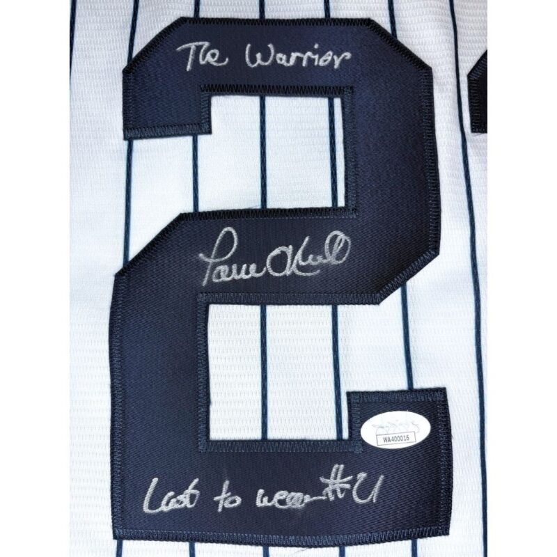 Paul O’Neill Autographed Nike Jersey  Inscribed "The Warrior" "Last to wear 21" - Image 6