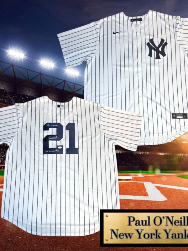 Paul O’Neill Autographed Nike Jersey  Inscribed "The Warrior" "Last to wear 21"