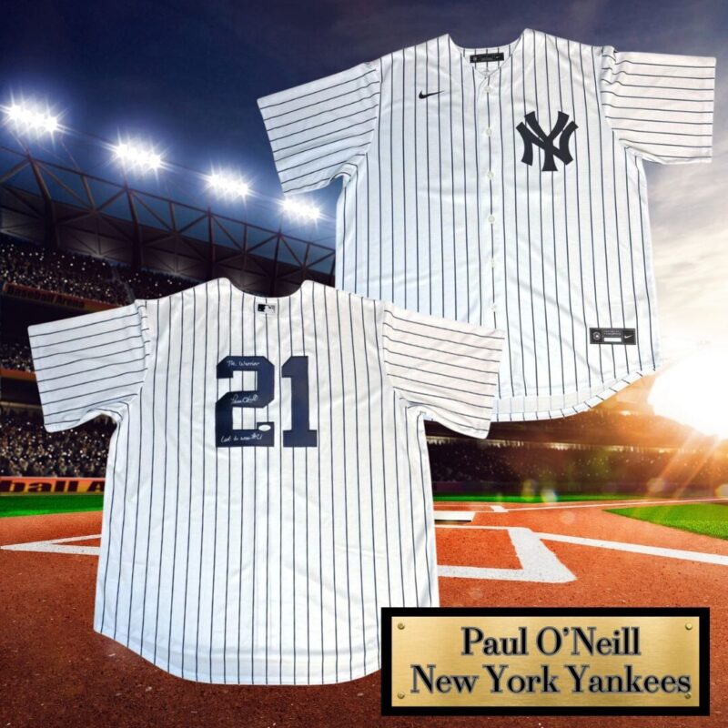Paul O’Neill Autographed Nike Jersey  Inscribed "The Warrior" "Last to wear 21"