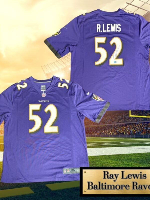Ray Lewis Autographed Baltimore Ravens NFL Nike Jersey
