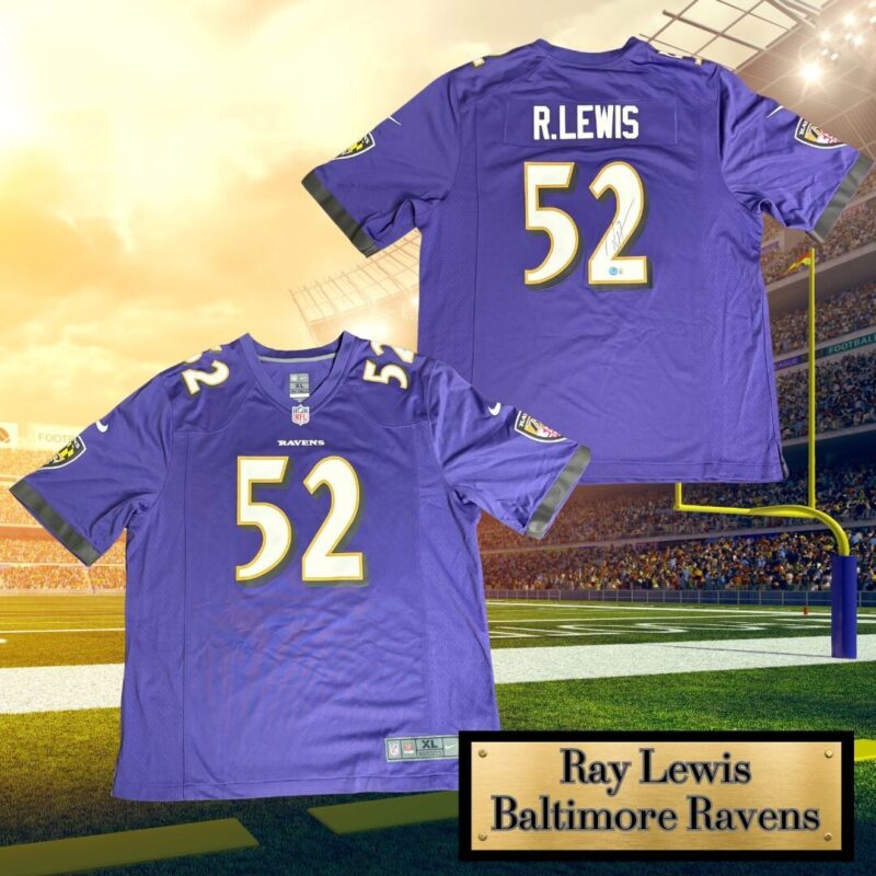 Ray Lewis Autographed Baltimore Ravens NFL Nike Jersey