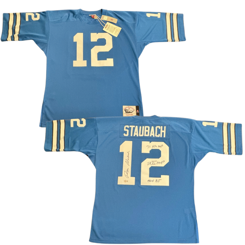 Roger Staubach Autographed Dallas Cowboys Mitchell & Ness NFL Jersey - Image 5