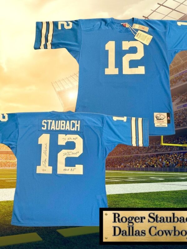 Roger Staubach Autographed Dallas Cowboys Mitchell & Ness NFL Jersey