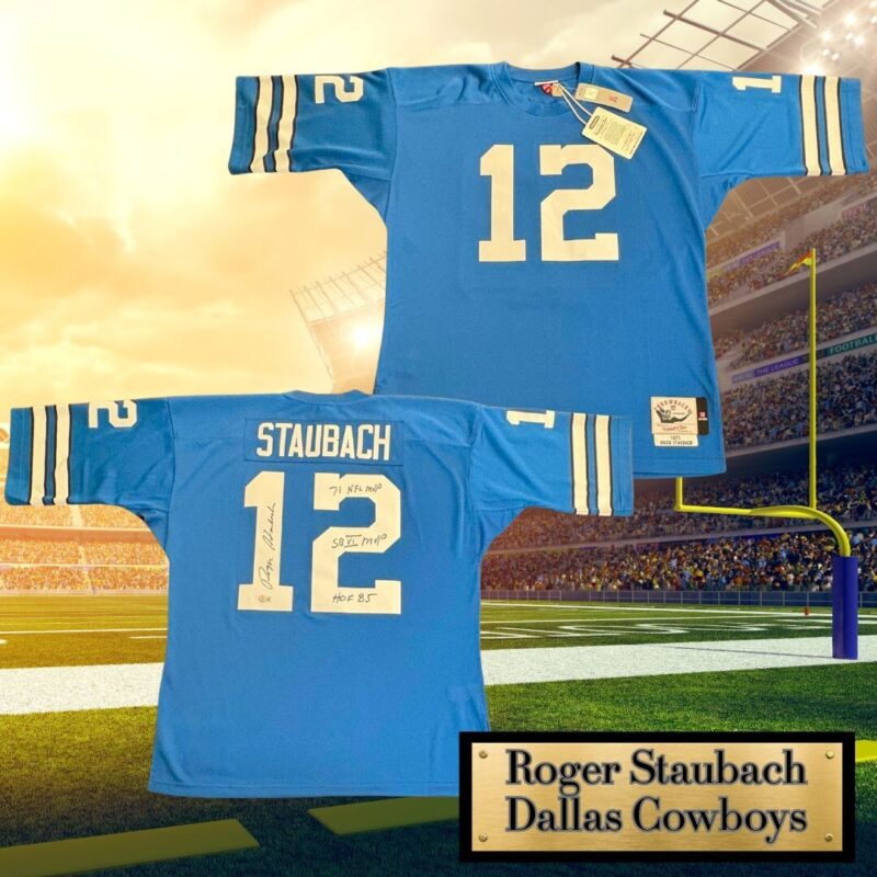 Roger Staubach Autographed Dallas Cowboys Mitchell & Ness NFL Jersey